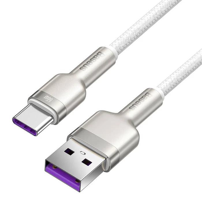 Καλώδιο USB to USB-C for Baseus Cafule, 66W, 1m (white)