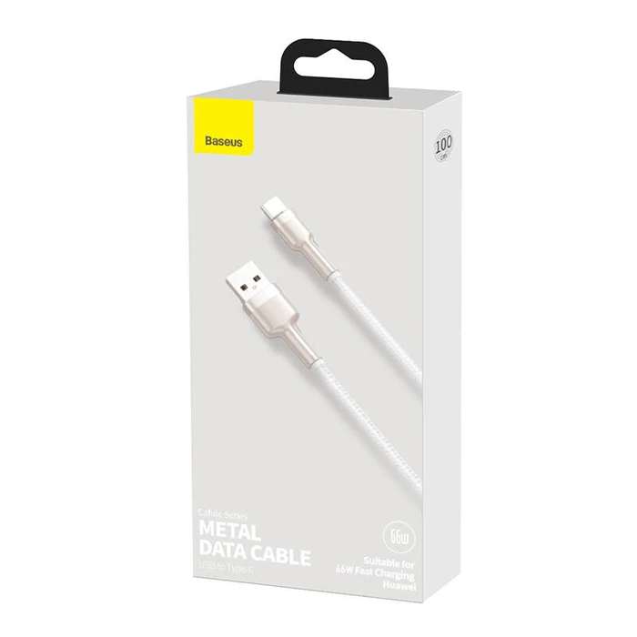 Καλώδιο USB to USB-C for Baseus Cafule, 66W, 1m (white)