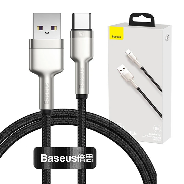 Καλώδιο USB to USB-C for Baseus Cafule, 66W, 1m (black)