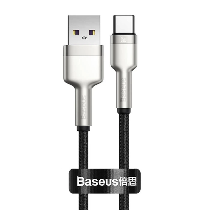 Καλώδιο USB to USB-C for Baseus Cafule, 66W, 0.25m (black)