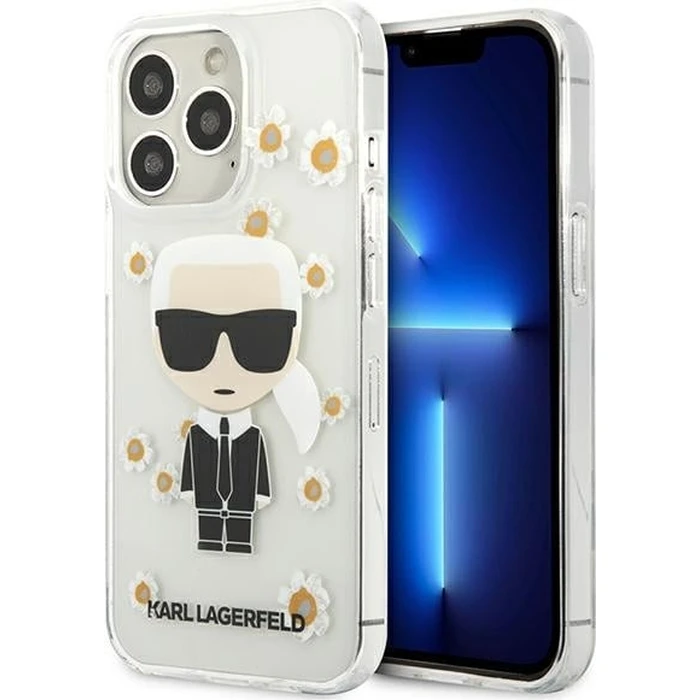 Karl Lagerfeld KLHCP13LHFLT Apple iPhone 13 Pro transparent Flower Ikonik Karl