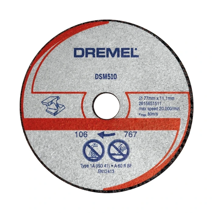 Dremel DSM510 Metal and Plastic Cutting Discs 77 mm (3 pcs)