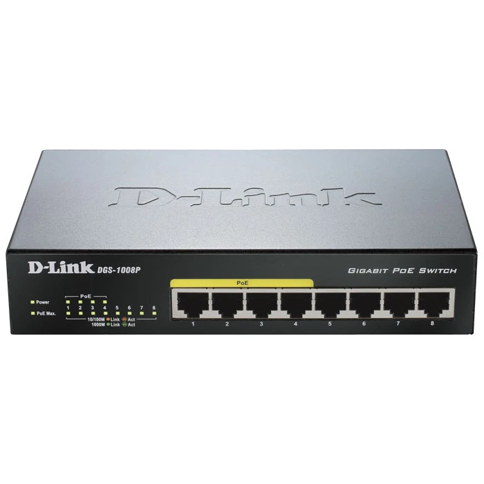 Switch 8-Port Gigabit Poe Unmanaged Desktop