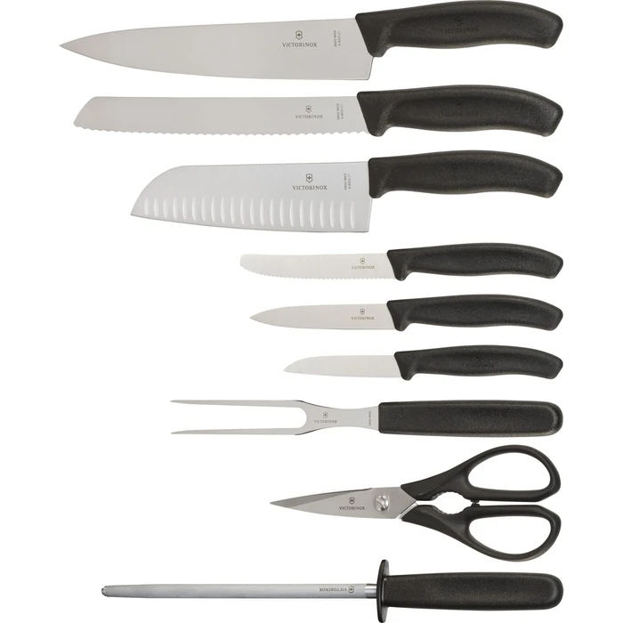 Victorinox Stainless Kitchen Tool Set with Black Base Swiss Classic 6.7193.9