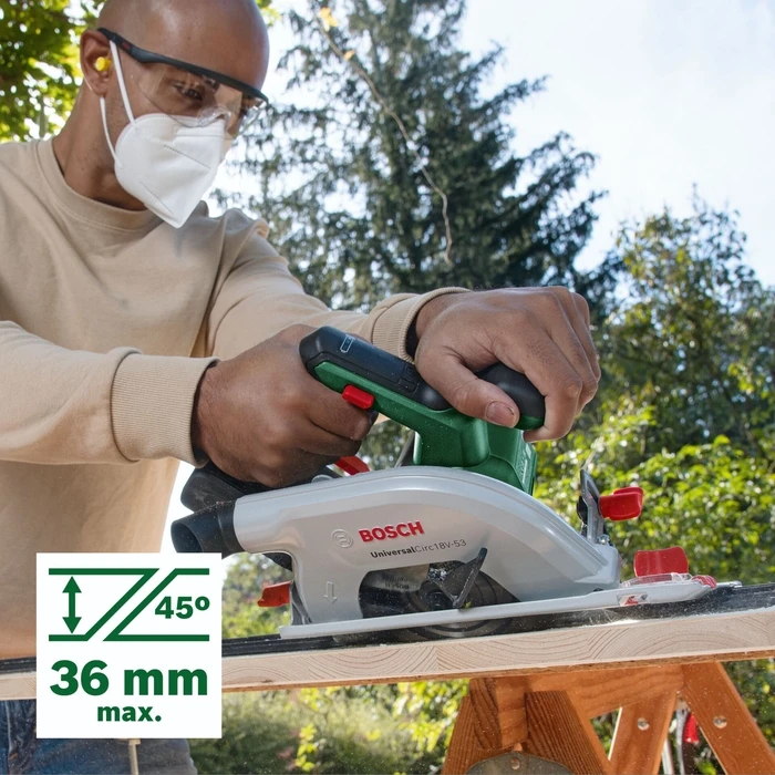 Bosch UniversalCirc 18V-53 Δισκοπρίονο Μπαταρίας 18V με Σύστημα Αναρρόφησης