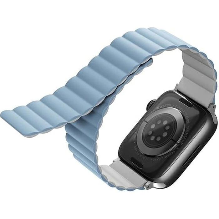 UNIQ Revix strap Apple Watch 4/5/6/7/SE/8/9/10 40/41/42mm Reversible Magnetic white-blue