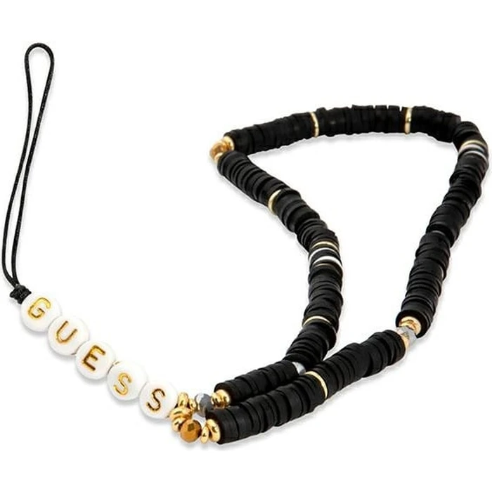 Guess GUSTPEARK Phone Strap black Heishi Beads