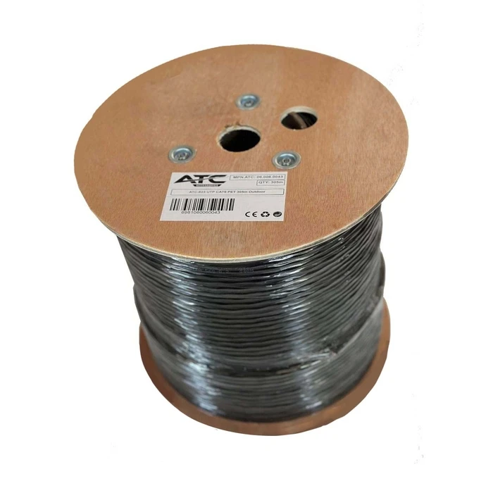 Στροφείο Δικτύου ATC ATC-623 UTP CAT6 PET 305m Εξωτερικό