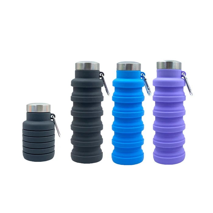 CAMPCOOL Silicone Collapsible Bottle 355ml - Foldable with Lock (Various Colors)