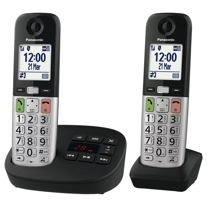 Panasonic KX-TGU432EXB Cordless Phone Duo Black