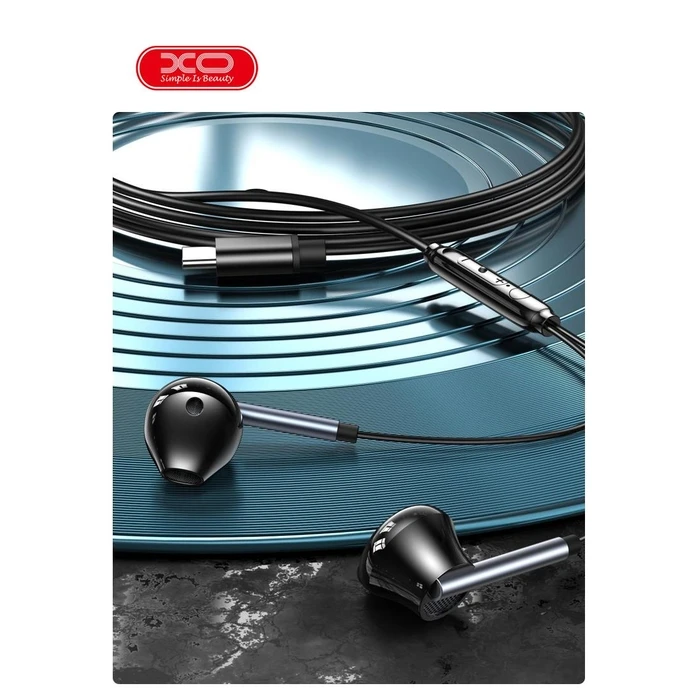 Handsfree Ακουστικά Xo Ep66 Crescent Type C,Μαύρο
