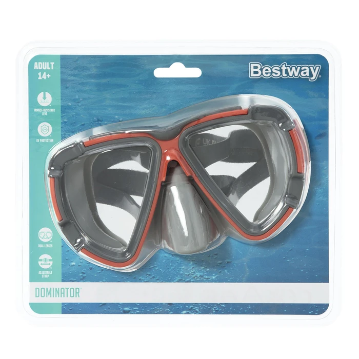 Bestway Μάσκα Θαλάσσης Γκρι Πορτοκαλί