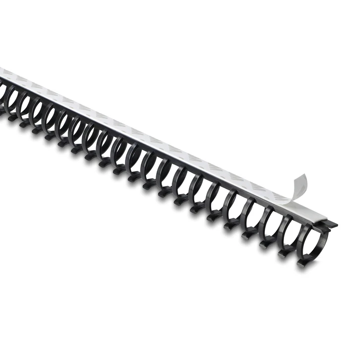 DELOCK Cable Duct Channel with Adhesive, Flexible, 25x26 mm, 50 cm, Black (22075)