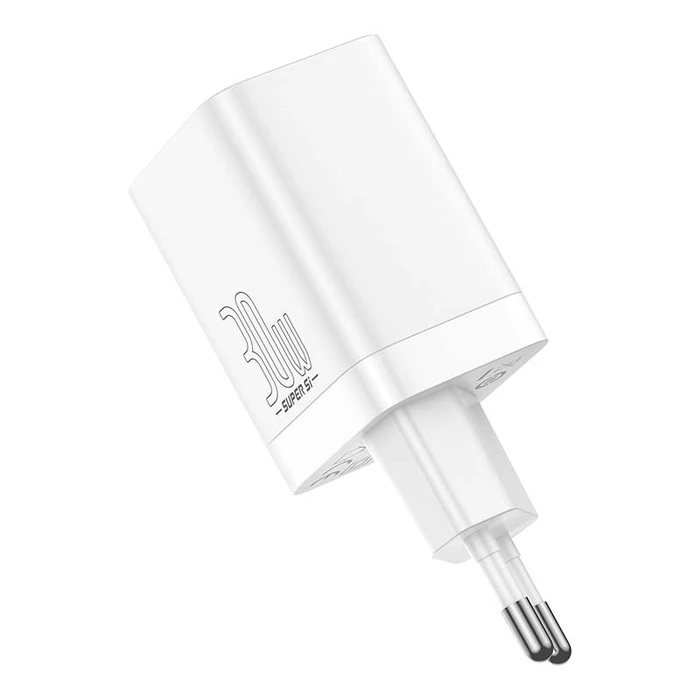 Φορτιστής Πρίζας Baseus Super Si Pro Quick USB + USB-C 30W (white)