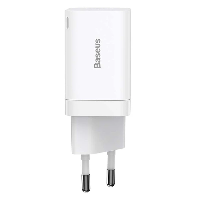 Φορτιστής Πρίζας Baseus Super Si Pro Quick USB + USB-C 30W (white)