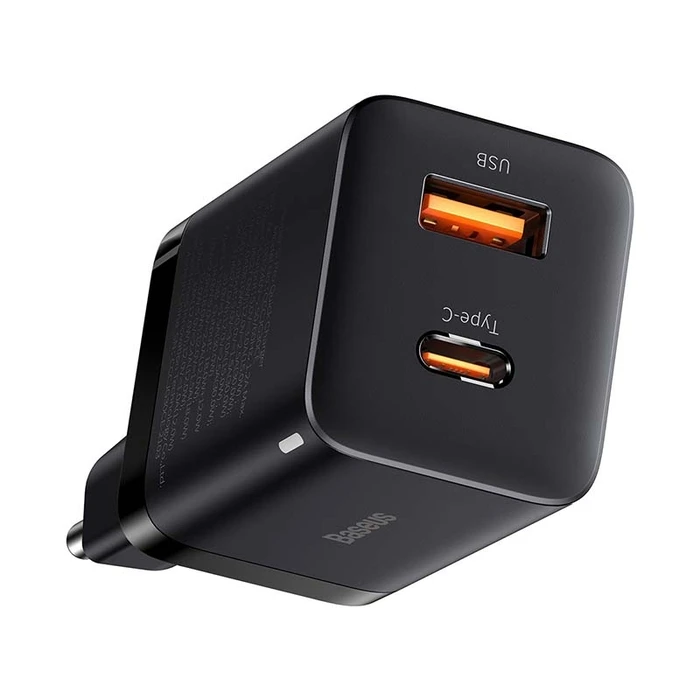 Φορτιστής Πρίζας Baseus Super Si Pro Quick USB + USB-C 30W (black)