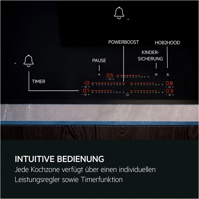 AEG Induction Hob Built-in Autark Cooktop TII84B10FZ (81 x 52 cm)