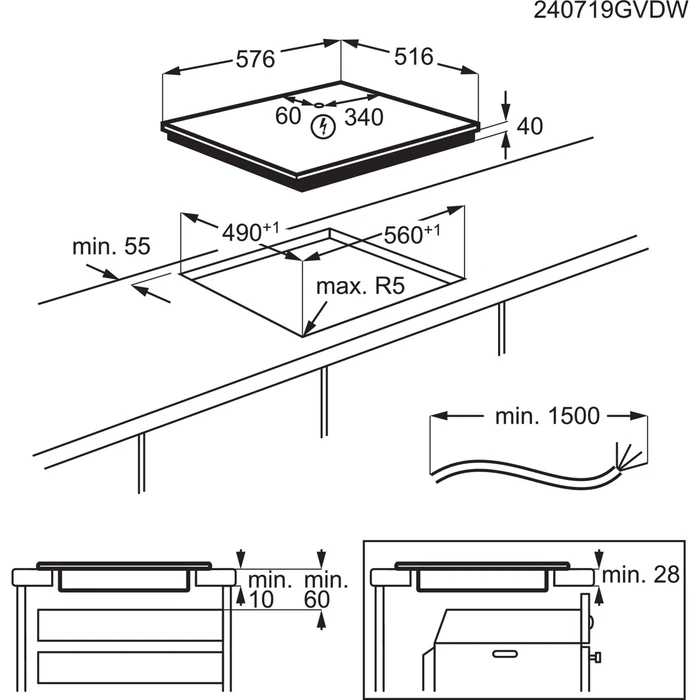 AEG Hob Κεραμική Εστία Αυτόνομη NRN64A06XB