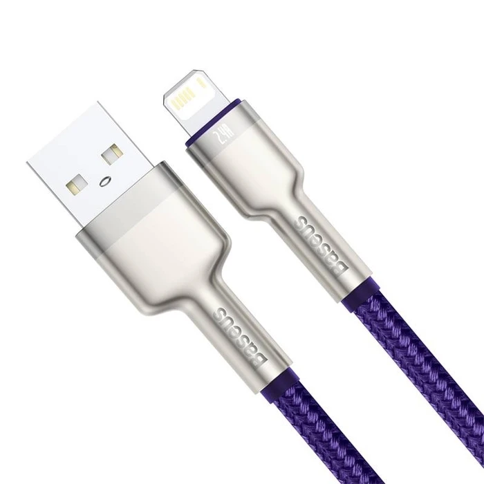 Καλώδιο USB to Lightning Baseus Cafule 2.4A 1m (purple)