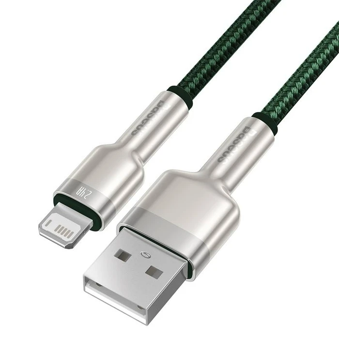 Καλώδιο USB to Lightning Baseus Cafule 2.4A 1m (green)
