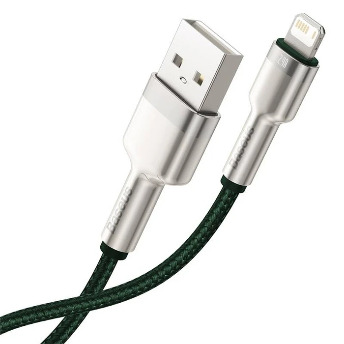 Καλώδιο USB to Lightning Baseus Cafule 2.4A 1m (green)