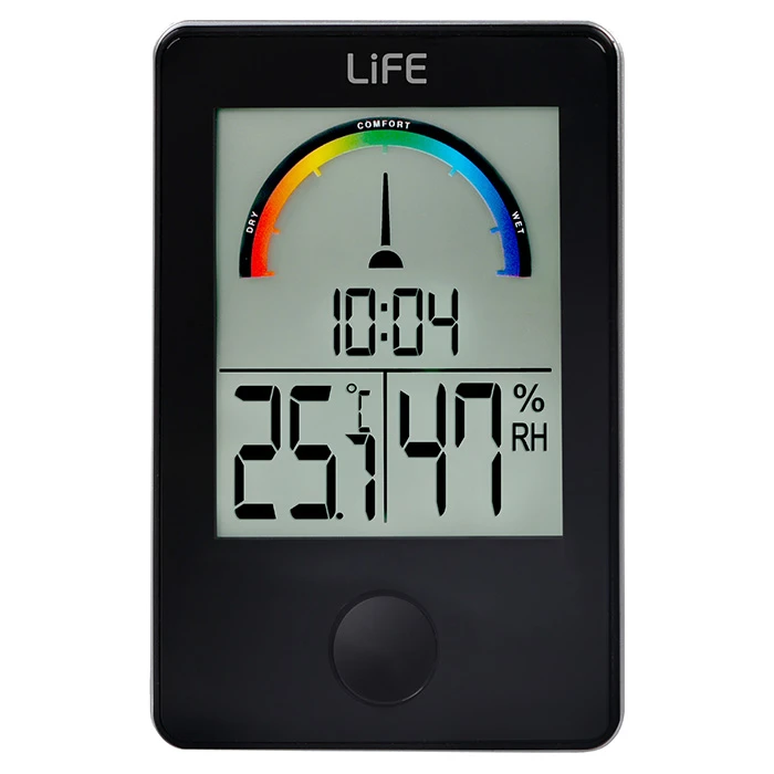 Θερμόμετρο - Υγρασιόμετρο Life WES-100 Thermometer/hygrometer Black with clock