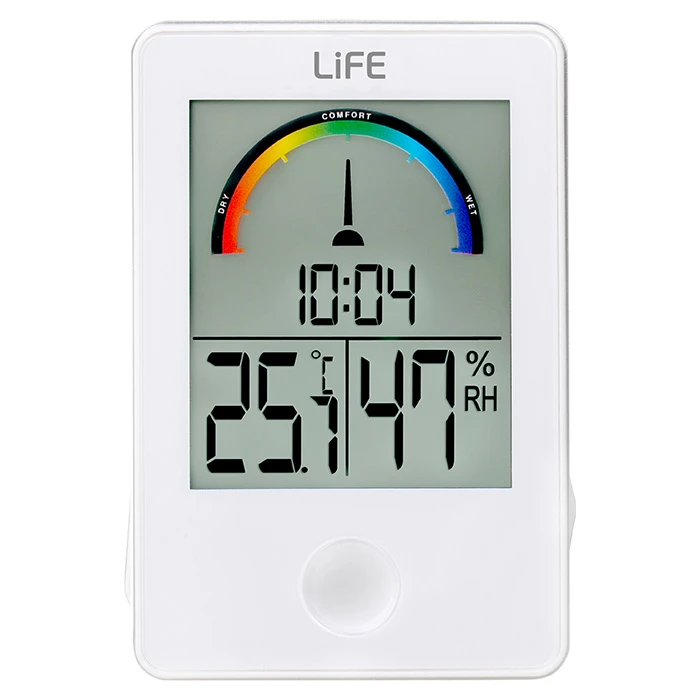 Θερμόμετρο Life Itemp White With Clock Wes-101