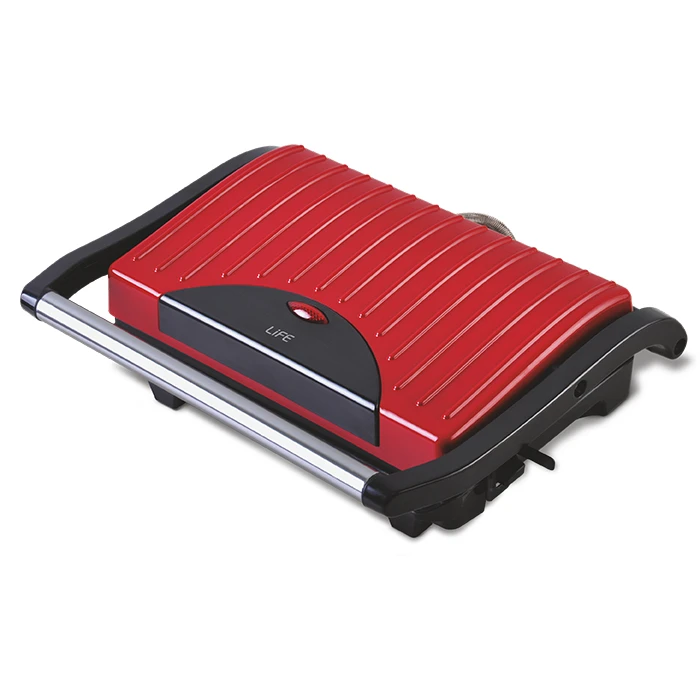 Τοστιέρα Life Stg-101 Red Sandwich With Grill Plates 700w