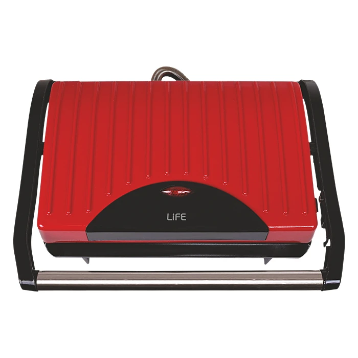 Τοστιέρα Life Stg-101 Red Sandwich With Grill Plates 700w