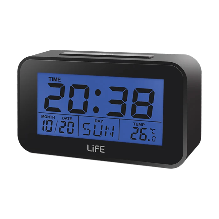 Ρολόι Ξυπνητήρι Life ACL-201 With Thermometer Black
