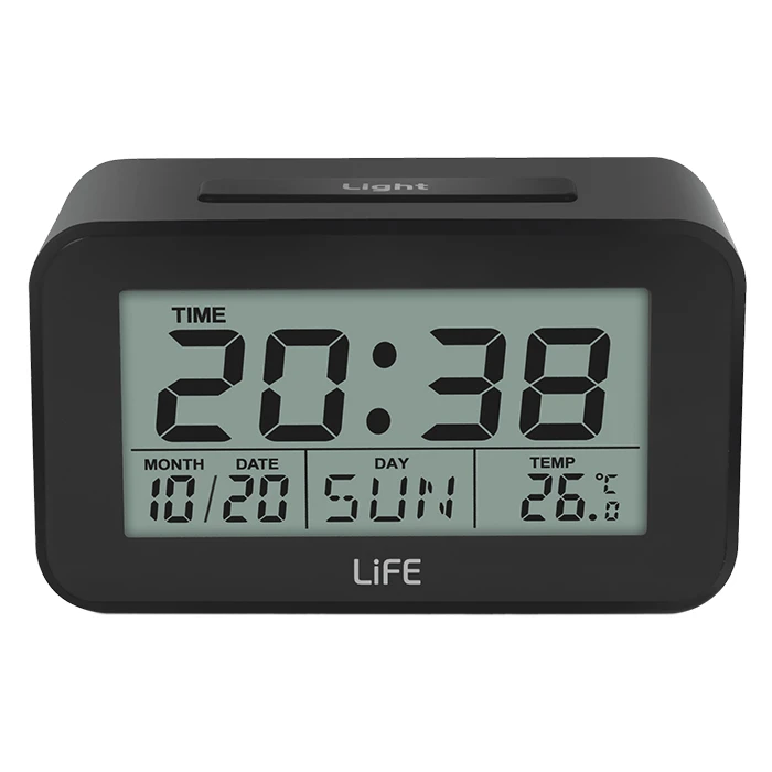 Ρολόι Ξυπνητήρι Life ACL-201 With Thermometer Black