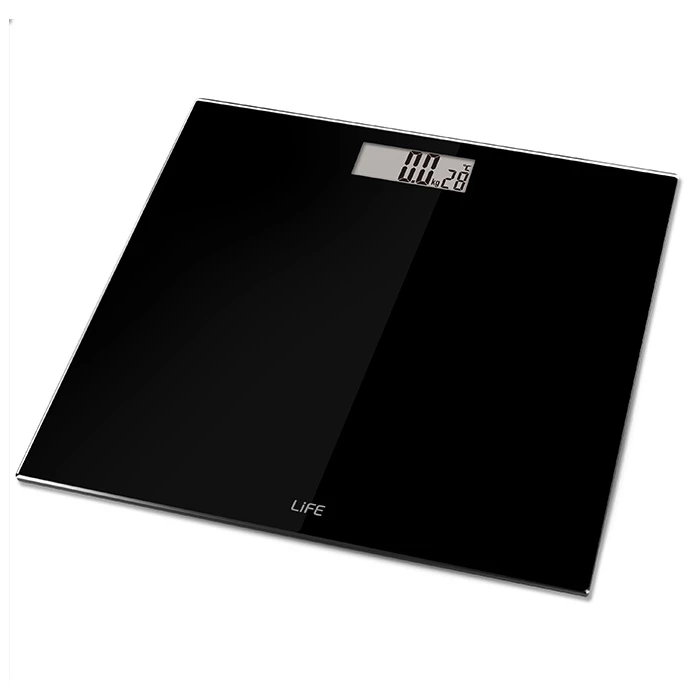 Ζυγαριά Μπάνιου Life YOGA, Black glass surface