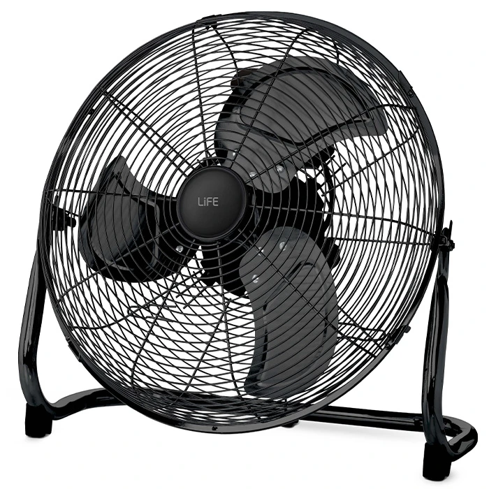 Ανεμιστήρας Δαπέδου Life Σε Μαύρο Χρώμα, 100W