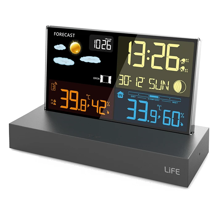 Μετεωρολογικός Σταθμός Life με frameless οθόνη και ασύρματο εξωτερικό αισθητήρα.