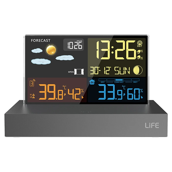Μετεωρολογικός Σταθμός Life με frameless οθόνη και ασύρματο εξωτερικό αισθητήρα.