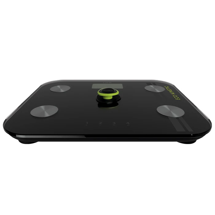 Ζυγαριά Μπάνιου Life Battery-free γυάλινη ψηφιακή με λιπομέτρηση, 6 σε 1.