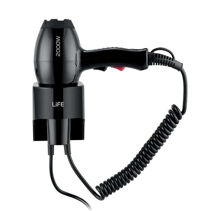 Σεσουάρ Ξενοδοχείου Life με επιτοίχια βάση και AC μοτέρ, 2000W.