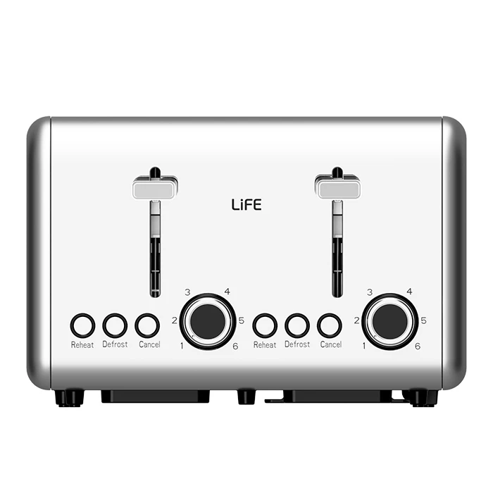 Αυτόματη Ανοξείδωτη Φρυγανιέρα 4 Θέσεων, 1500w