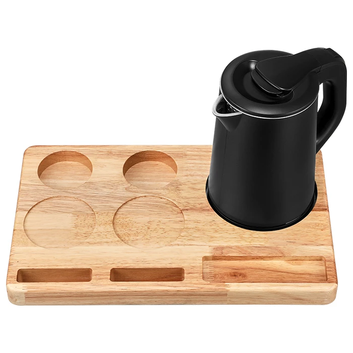 Δίσκος Καλωσορίσματος Life Welcome 5-Stars Από Ξύλο Δρυός Με Βραστήρα 0.8l 1360w Και 2 Κούπες