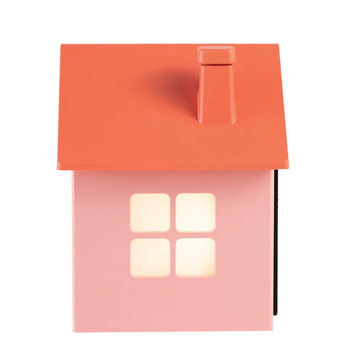 Ψηφιακό Ρολόι / Ξυπνητήρι Life Tiny House Peach Σπιτάκι Με Οθόνη Led Και Φωτάκι Νυκτός