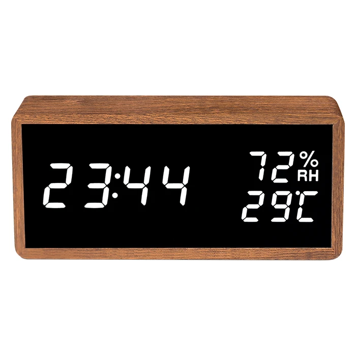 Ρολόι Ψηφιακό Θερμόμετρο/Υγρόμετρο Life Noble Sapele Εσωτερικού Χώρου Με Ρολόι Ξυπνητήρι Και Ημερολόγιο