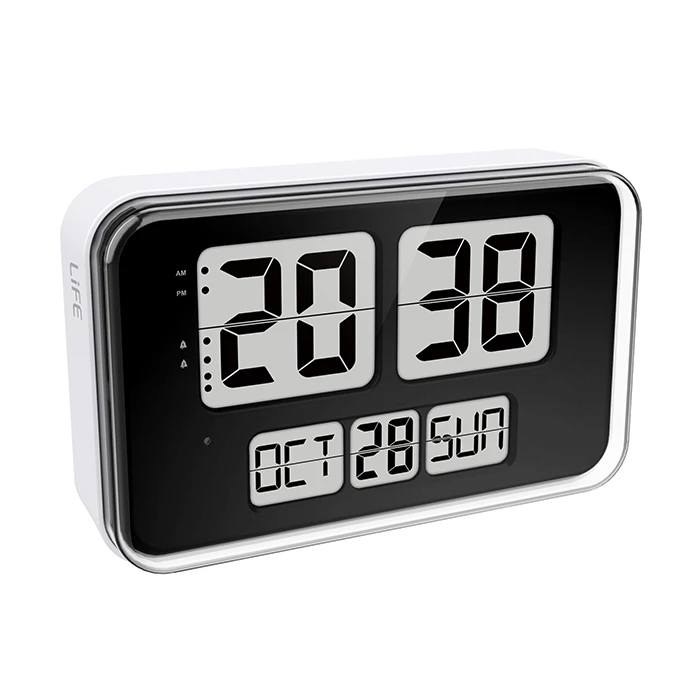 Ψηφιακό Ρολόι Life Επιτοίχιο & ημερολόγιο με οθόνη LCD και retro flip design