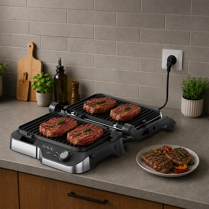 Life Sirloin Τοστιέρα με Αντικολλητικές Αποσπώμενες Πλάκες για 2 Τοστ 2180W Μαύρη