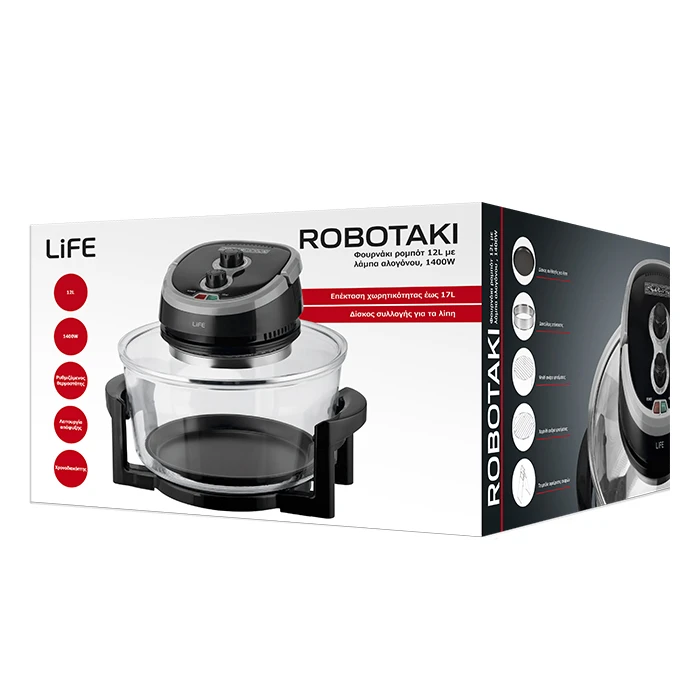 LiFE ROBOTAKI 12L Halogen Convection Oven 1400W