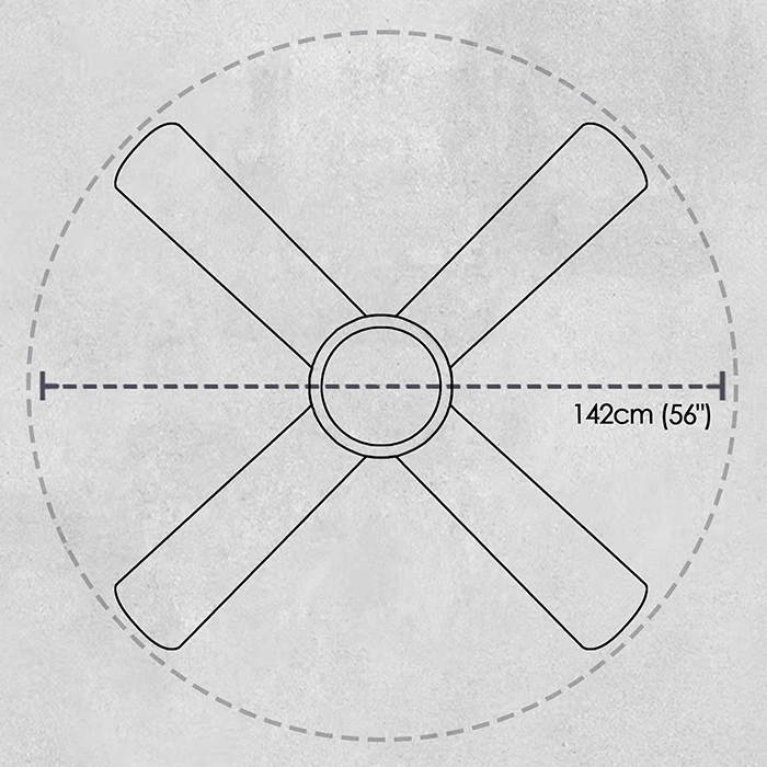 LiFE GRANDE APELIOTES NATURE 56-inch (142 cm) DC Ceiling Fan with LED Light and Remote, 38W