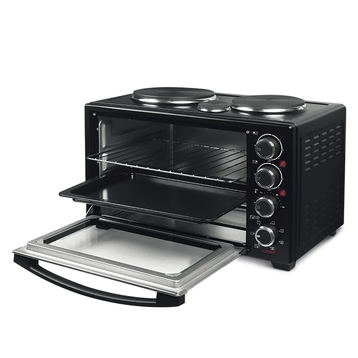 LiFE Kouzinaki 483 Ηλεκτρικό Φούρνος 48L με 3 Εστίες & Αέρα, Μαύρο