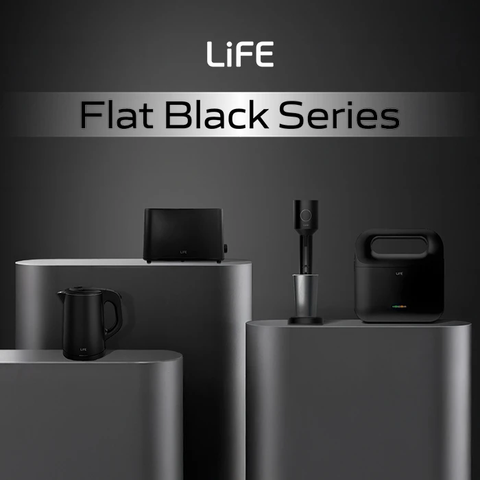 LiFE GISVES Ηλεκτρικό Μπρίκι 1000W (Flat Black) — έως 4 φλιτζάνια