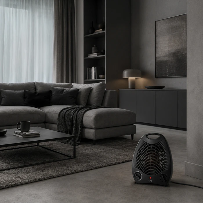 LiFE Warmy Black Space Heater 2000W
