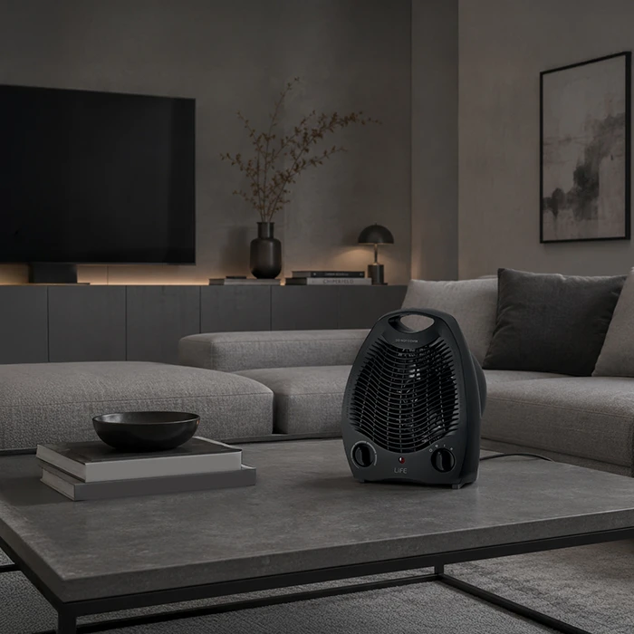 LiFE Warmy Black Space Heater 2000W