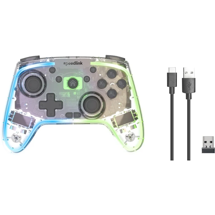 SpeedLink Rait NX RGB Wireless & Wired Gamepad for PC / PS3 (Transparent)